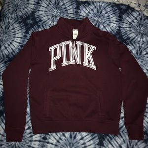 PINK quarterzip sweatshirt